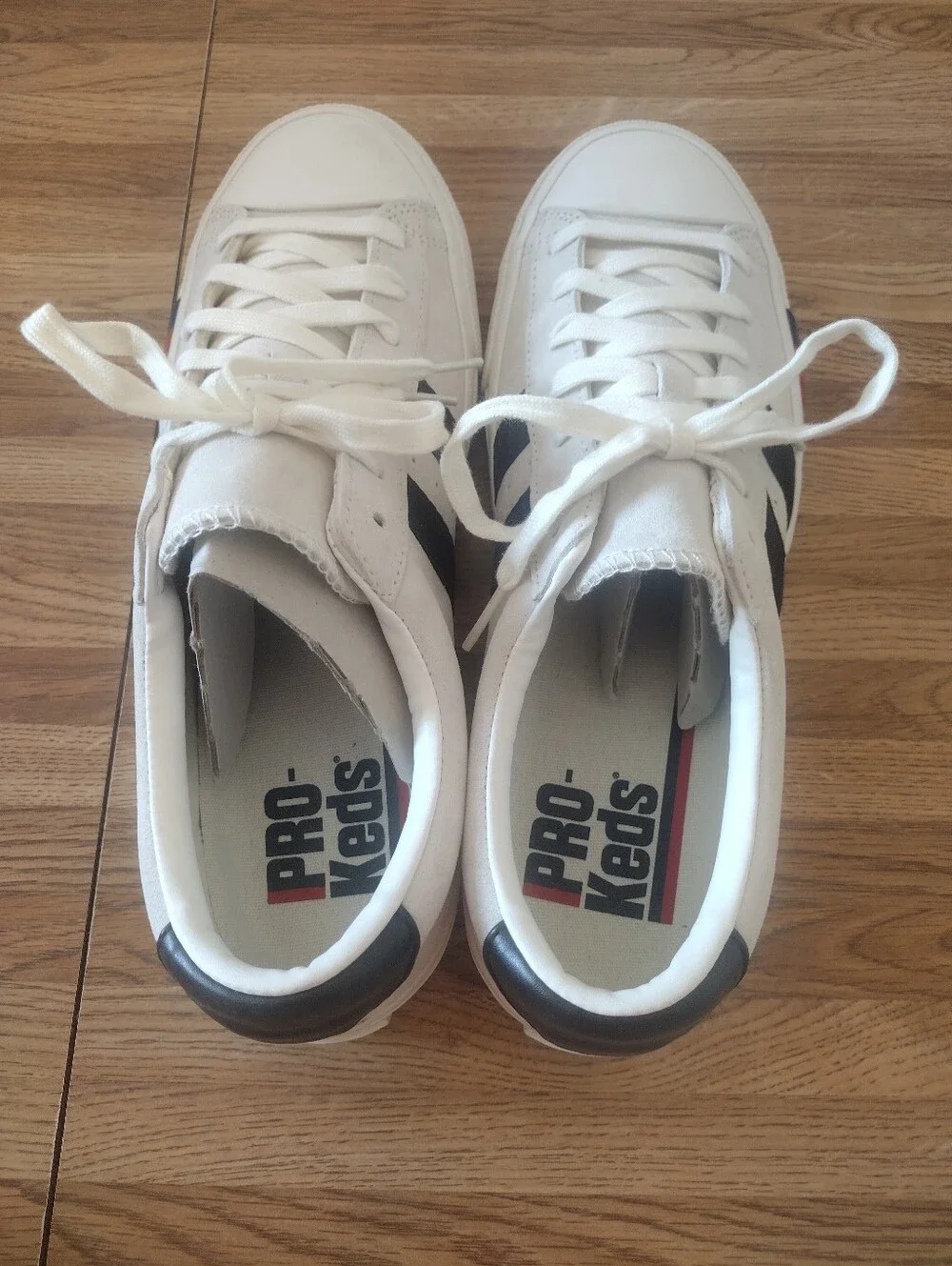 Men's Size 9 Pro Keds PH56803 Suede Lo-Top White Sneakers